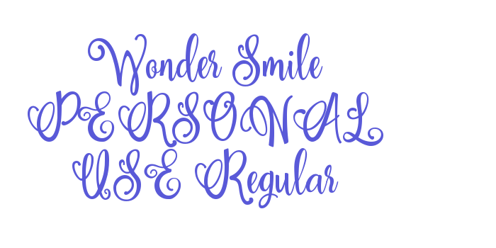 Wonder Smile PERSONAL USE Regular Font Download