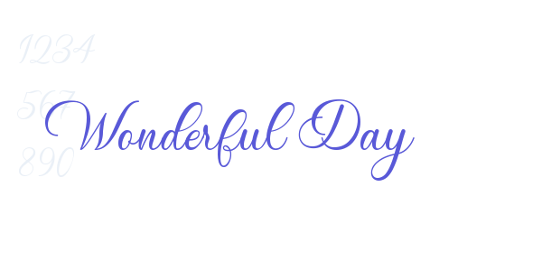 Wonderful Day font free