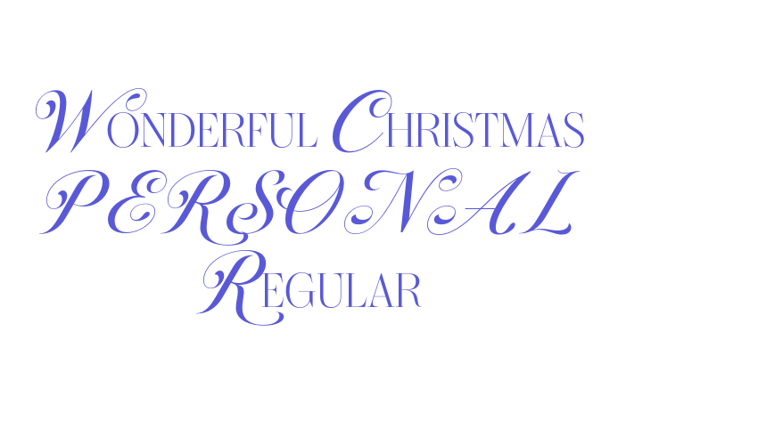 Wonderful Christmas PERSONAL Regular Font