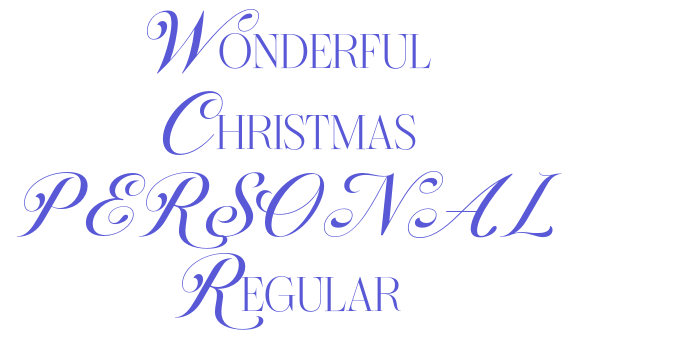 Wonderful Christmas PERSONAL Regular Font Download