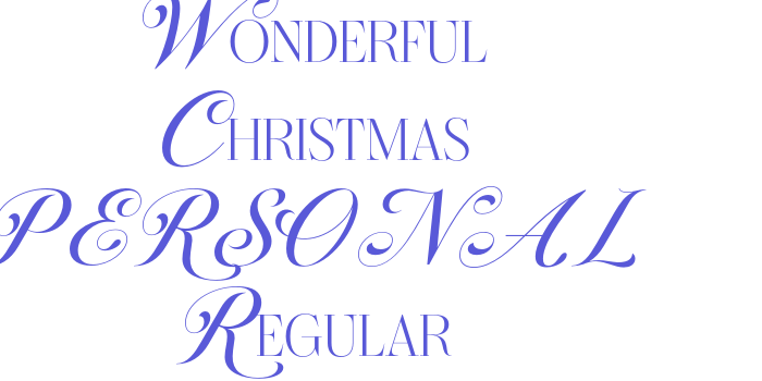 Wonderful Christmas PERSONAL Regular Font