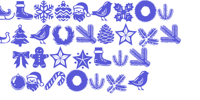 Wonderful Christmas Symbols Regular Font Download