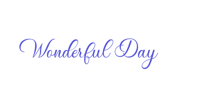 Wonderful Day Font Download