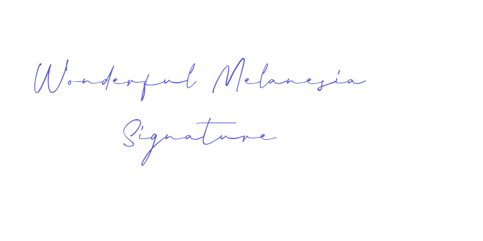 Wonderful Melanesia Signature Font Download