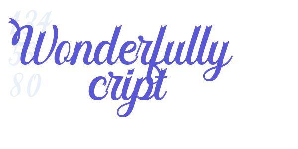 Wonderfully Script font free