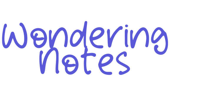 Wondering Notes Font