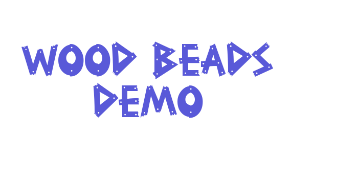 Wood Beads Demo Font Download