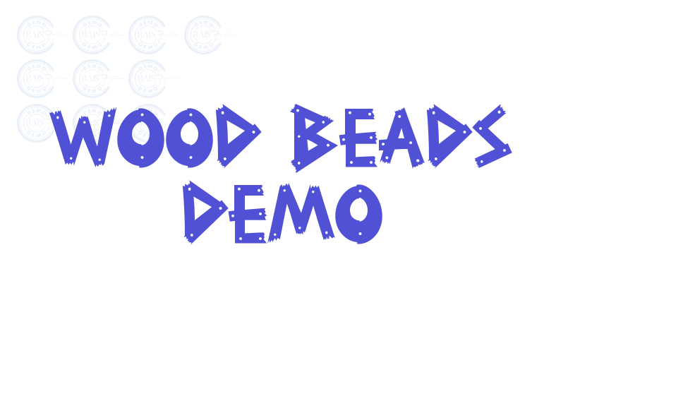 Wood Beads Demo-font-download