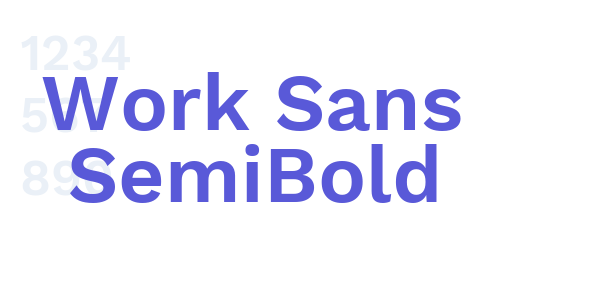 Work Sans SemiBold font free