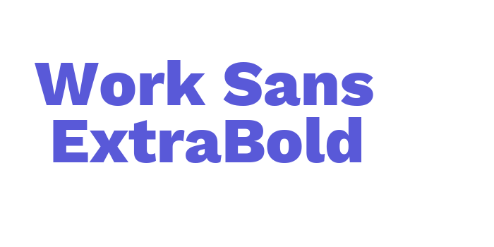 Work Sans ExtraBold Font Download