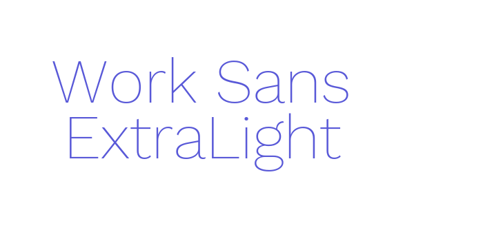 Work Sans ExtraLight Font Download