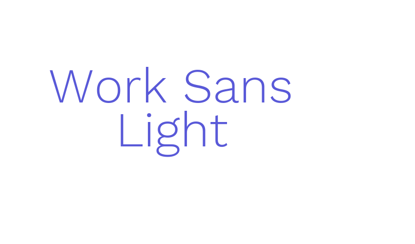 Work Sans Light Font