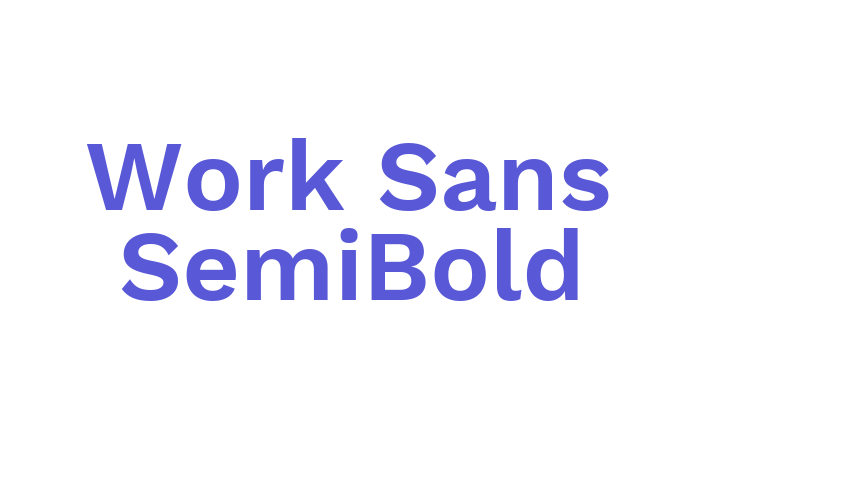 Work Sans SemiBold Font