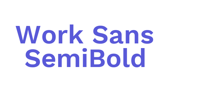 Work Sans SemiBold Font Download