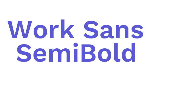 Work Sans SemiBold Font