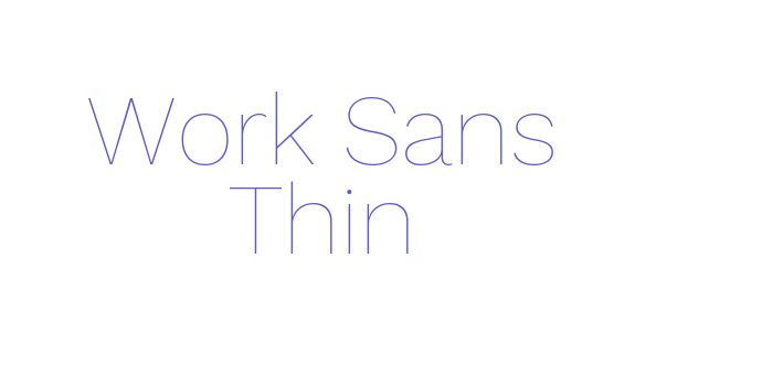 Work Sans Thin Font Download