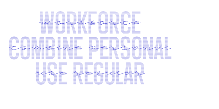 Workforce Combine PERSONAL USE Regular Font Download