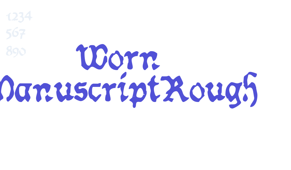 Worn ManuscriptRough-font-download