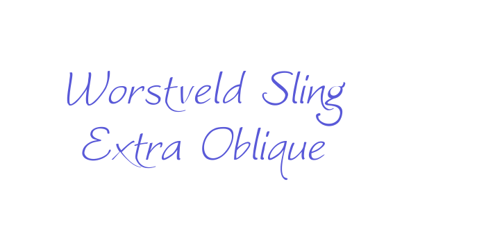 Worstveld Sling Extra Oblique Font Download