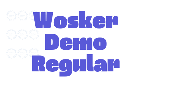 Wosker Demo Regular font free