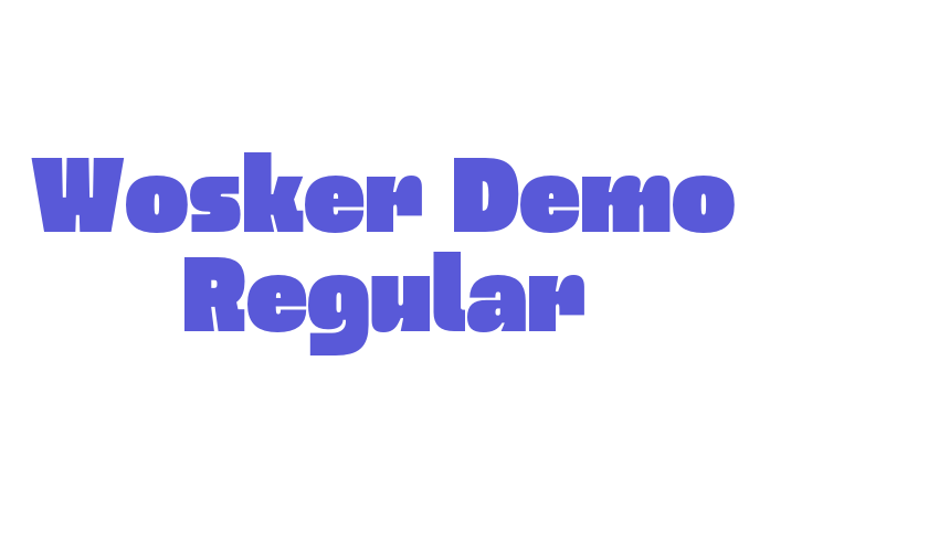 Wosker Demo Regular Font Download