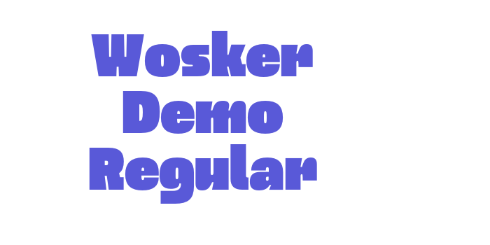 Wosker Demo Regular Font Download