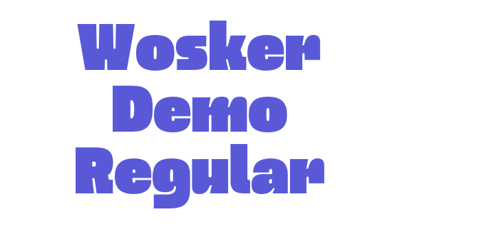 Wosker Demo Regular Font