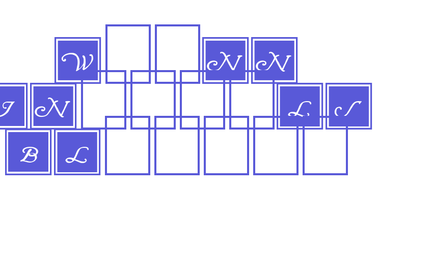 Wrenn Initials Blocked Font