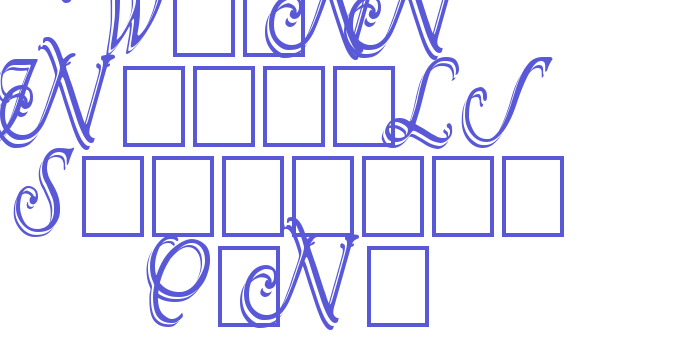 Wrenn Initials Shadowed Cond Font