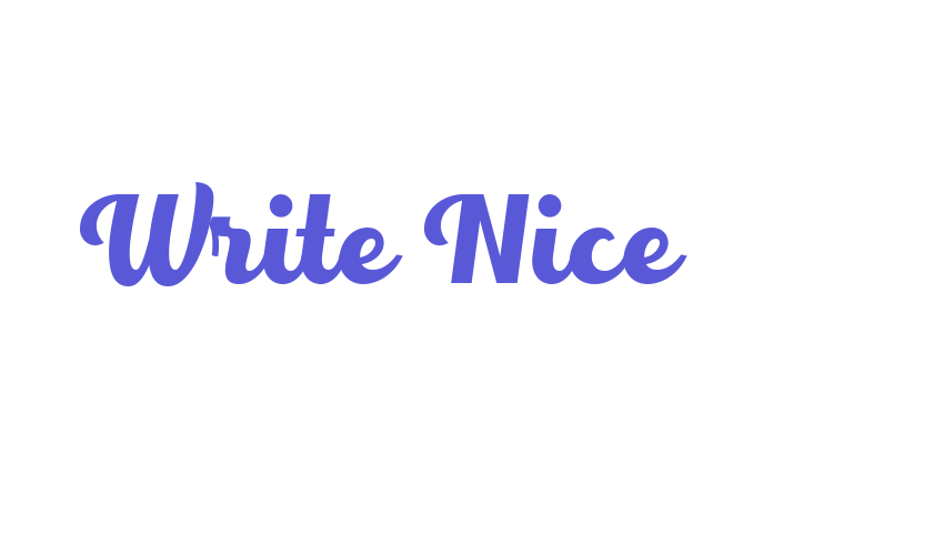 Write Nice Font