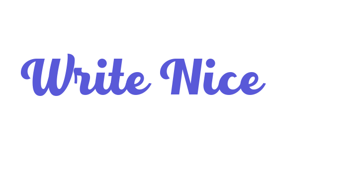 Write Nice Font Download