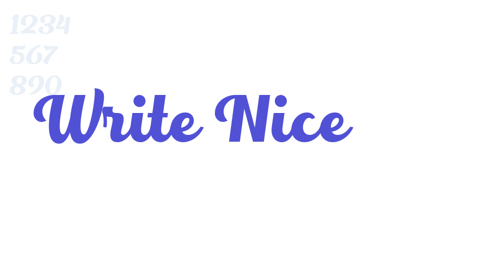 Write Nice-font-download