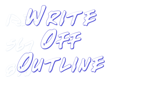 Write Off Outline Font Download