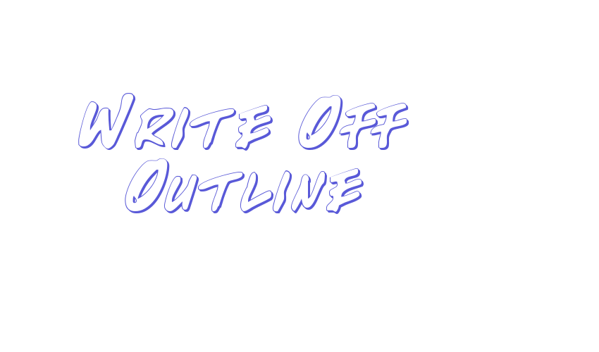 Write Off Outline Font