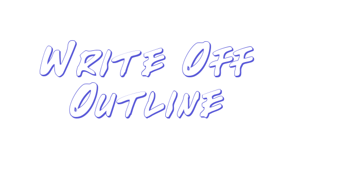 Write Off Outline Font Download