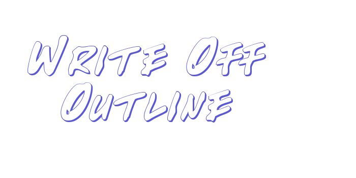 Write Off Outline Font