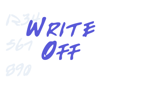 Write Off Font Download