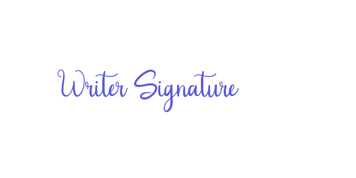 Writer Signature Font Download