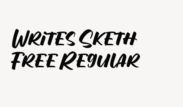 Writes Sketh Free Regular Font