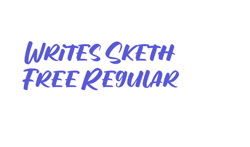 Writes Sketh Free Regular Font