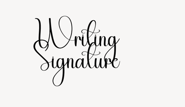 Writing Signature Font