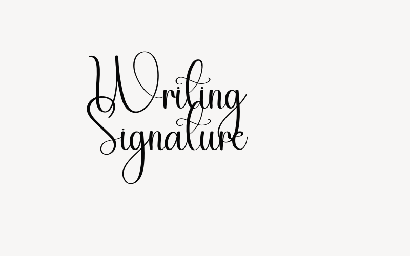 Writing Signature Font