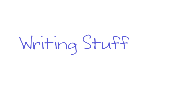 Writing Stuff Font Download