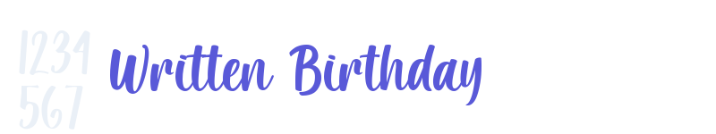 Written Birthday-related font