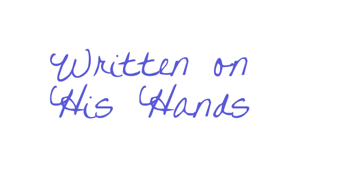 Written on His Hands Font Download