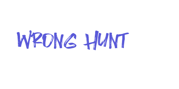 Wrong Hunt font free