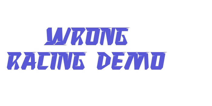 Wrong Racing Demo Font Download