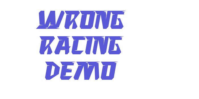 Wrong Racing Demo Font