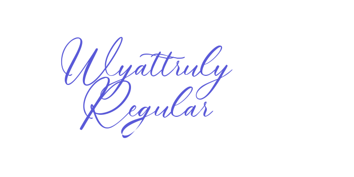 Wyattruly Regular Font Download