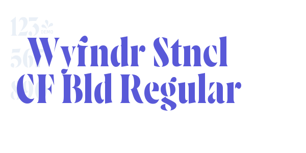 Wyfndr Stncl CF Bld Regular font free